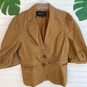 BCBGMazazria Puff Sleeves Khaki Blazer